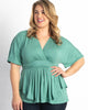 Marcy Wrap Peplum Top - thumbnail