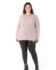 Bijou V-Neck Bevelled Hem Sweater - thumbnail