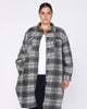 Vikki Brushed Wool Plaid Shacket - thumbnail