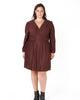 Torey Allover Pleated V-Neck Dress - thumbnail