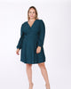 Torey Allover Pleated V-Neck Dress - thumbnail