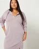 Casey Split Neck Sweatshirt Dress - thumbnail