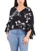 Winona Flutter Sleeve Tunic Blouse - thumbnail