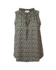 Brielle Tie-Neck Printed Sleeveless Popover Top - thumbnail