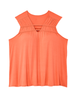 Traci Sleeveless Cut Out Neck Tank - thumbnail