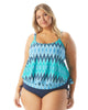 Sarah Geometric Side Tie Tankini Top - thumbnail