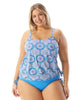 Sarah Print Side Tie Tankini Top - thumbnail