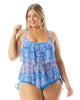 Portia Layered Geometric Tankini Top - thumbnail