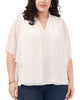 Katie Ruffle V Neck Blouse - thumbnail