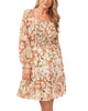 Kari Square Neck Smocked Dress - thumbnail