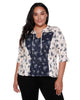 Cora 3/4 Floral Peplum Top - thumbnail