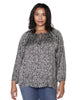 Kylie Printed Tie-Neck Top - thumbnail