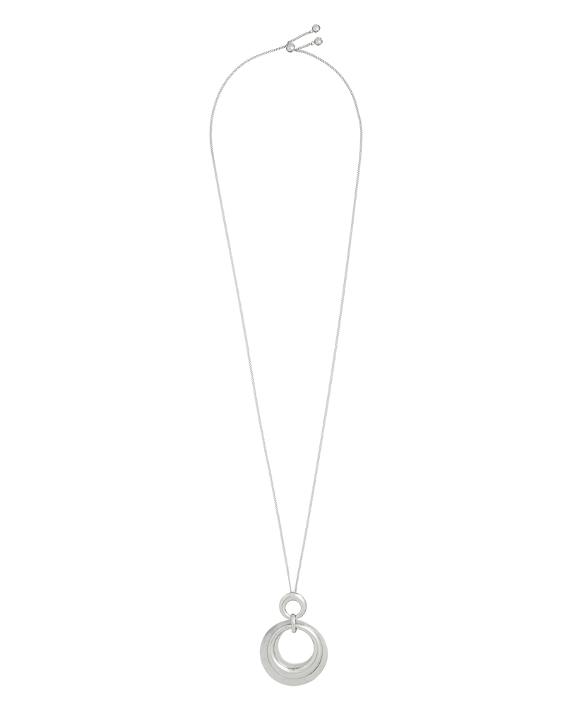 Debbie Sliding Closure Pendant Necklace | Silver