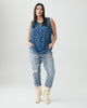 Gwenda Boho Floral Print Sleeveless Top - thumbnail