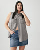Diana Sleeveless Button-Up Top - thumbnail