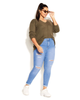 Simple V-Neck Sweater Top - thumbnail