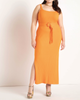 Knitted Rib Maxi Dress With Belt - thumbnail