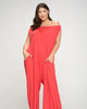 Off Shoulder Full Length Jumpsuit - thumbnail
