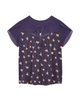 Sarah Knit Clip Dot Flutter Sleeve Top - thumbnail