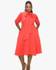 Casey Scuba Flare Dress - thumbnail