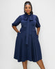 Casey Scuba Flare Dress - thumbnail
