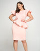 Calista Peplum Dress - thumbnail