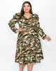 Camo Midi Flare Dress - thumbnail