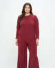 Asymmetrical Rib Loungewear Set - thumbnail