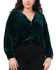 Luna Velvet Button Front Top - thumbnail