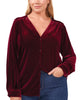 Luna Velvet Button Front Top - thumbnail