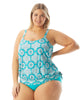 Sarah Print Side Tie Tankini Top - thumbnail