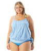 Sarah Print Side Tie Tankini Top - thumbnail
