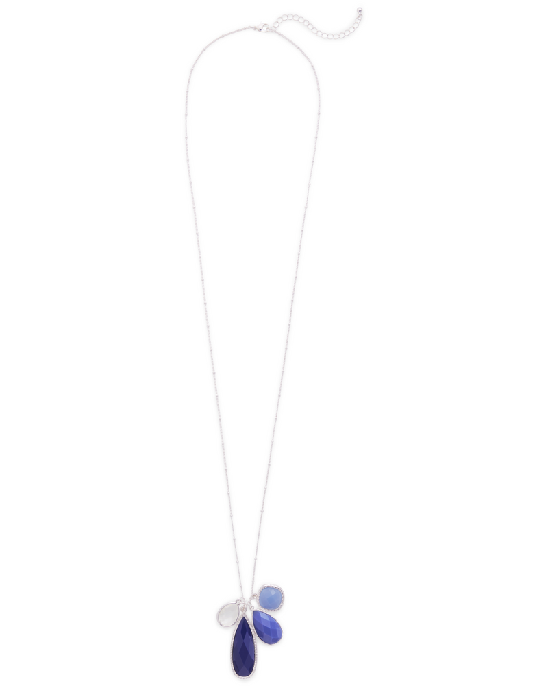 Sansa Necklace | Silver / Azure Blue