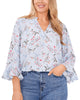 Violet Ruffle V-Neck Blouse - thumbnail
