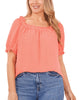 Janet Square Neck Blouse - thumbnail