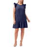Penelope Flutter Sleeve Ruffle Dress - thumbnail