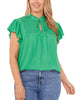 Gia Flutter Sleeve Top - thumbnail