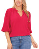 Brenda V-Neck Blouse - thumbnail