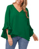 Natalie Flutter Sleeve Tunic - thumbnail
