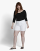 Lana Frayed-Hem Denim Shorts - thumbnail