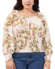 Trini Square Neck Smocked Blouse - thumbnail