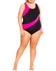 Evelyn Spliced Racer Back One Piece - thumbnail