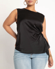 Aria Tie Side Satin Tank - thumbnail