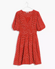 Puff-Sleeve Retro Mini Dress - thumbnail