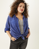 Ellie Split Back Quarter Sleeve Shirt - thumbnail