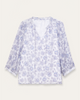 Madison Paisley Printed Peasant Blouse - thumbnail
