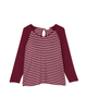 Tessie Long Sleeve Contrast Split Back Tee - thumbnail