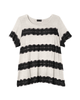 Ruth Short Sleeve Lace Trim Top - thumbnail