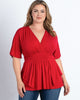 Marcy Wrap Peplum Top - thumbnail