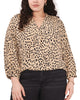 Brylie Animal Print Blouse - thumbnail